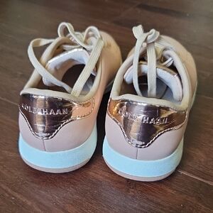 Cole Haan Tan and Gold Sneakers